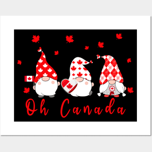 Patriotic Gnome Maple Leaves Happy Canada Day, Oh Canada Posters and Art